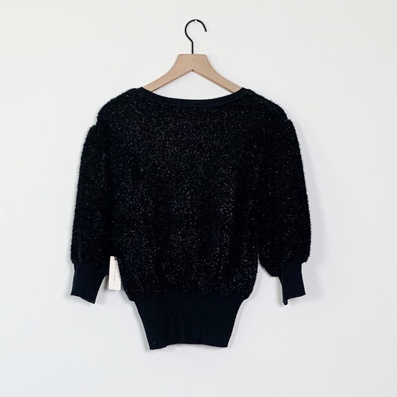 NWT Anthro Maeve Pamela Tinsel Shimmer Sweatshirt - Picture 7 of 10